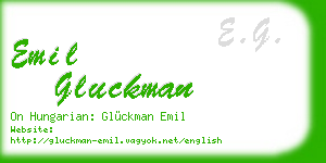 emil gluckman business card